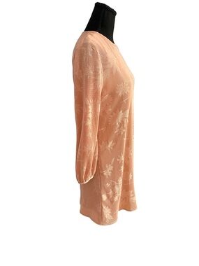 Peach Floral Textured urban outfitters size small flowy princess dress
